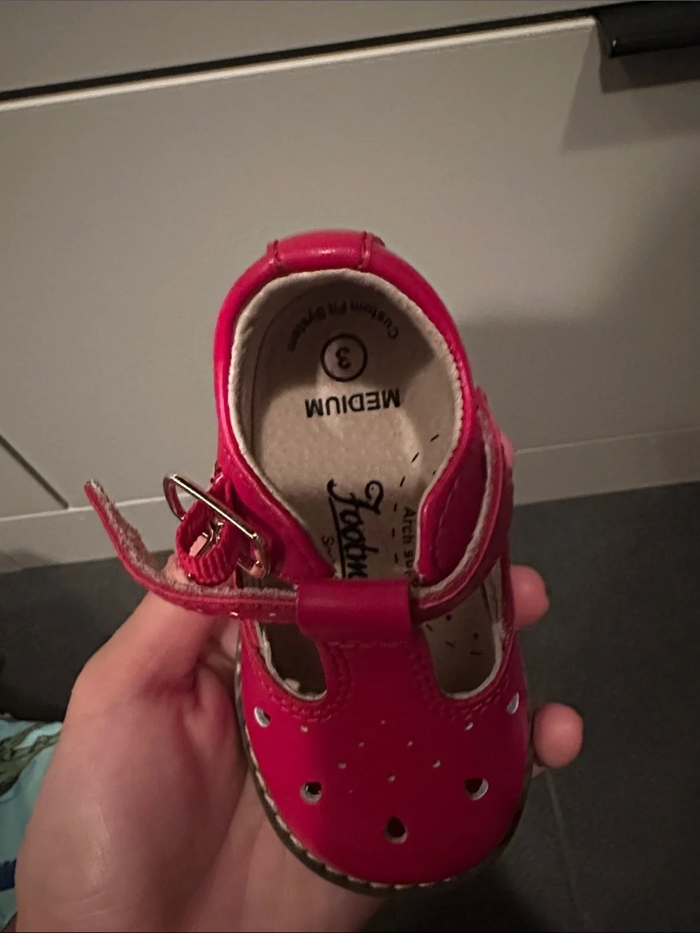 FootMates Hot red T-Strap Mary Jane Shoes